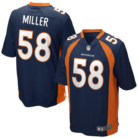 Mens Denver Broncos Von Miller Navy Blue Alternate Game Jersey