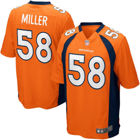 Mens Denver Broncos Von Miller Orange Game Jersey