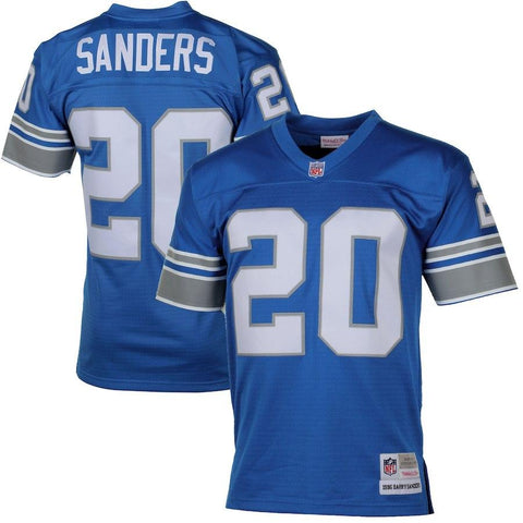 Mens Detroit Lions Barry Sanders Mitchell & Ness Honolulu Blue Retired Player Vintage Jersey
