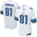Mens Detroit Lions Calvin Johnson White Game Jersey