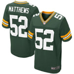 Mens Green Bay Packers Clay Matthews Green Elite Jersey