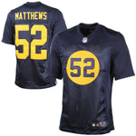 Mens Green Bay Packers Clay Matthews  Navy Blue Elite Jersey