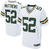 Mens Green Bay Packers Clay Matthews Nike White Elite Jersey