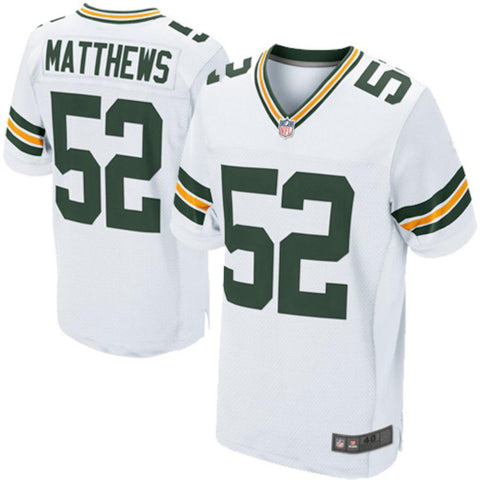 Mens Green Bay Packers Clay Matthews Nike White Elite Jersey