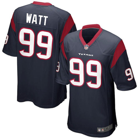 Mens Houston Texans JJ Watt Navy Blue Game Jersey