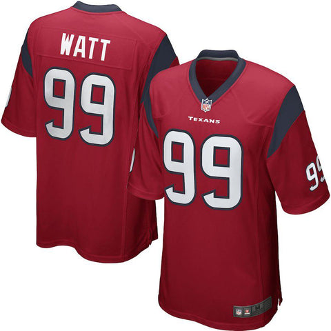 Mens Houston Texans JJ Watt Red Alternate Game Jersey