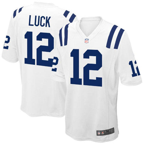 Mens Indianapolis Colts  Andrew Luck White Game Jersey
