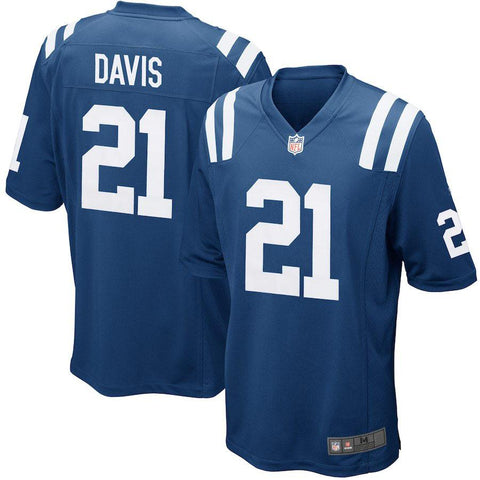 Mens Indianapolis Colts Vontae Davis Royal Blue Game Jersey