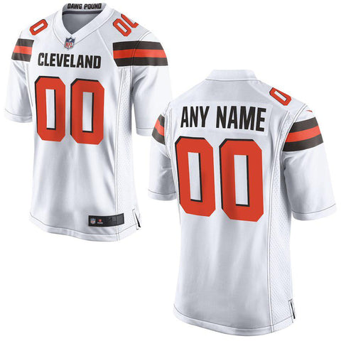 Men's Cleveland Browns Customized White Game Jersey