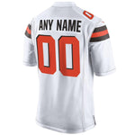 Men's Cleveland Browns Customized White Game Jersey