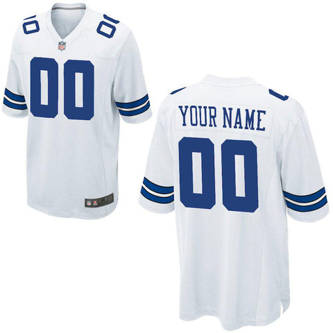 Men's Dallas Cowboys Customized Game White Jersey