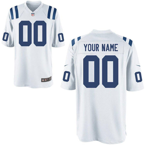 Men's Indianapolis Colts Customized Game White Jersey