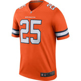 Men's Denver Broncos Chris Harris Jr  Orange Color Rush Legend Jersey