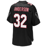 Men's Atlanta Falcons Jamal Anderson NFL Pro Line Black Retired Player Jersey