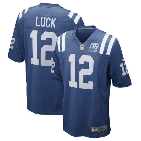 Men's Indianapolis Colts Andrew Luck Royal 35th Season Game Jersey