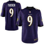 Mens Baltimore Ravens Justin Tucker Purple Game Jersey