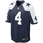 Men's Dallas Cowboys Dak Prescott Navy Alternate Game Jersey