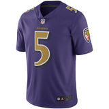 Men's Baltimore Ravens Joe Flacco Purple Speed Machine Limited Player Jersey
