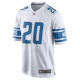 Men's Detroit Lions Barry Sanders White 2017 Retired Player Game Jersey