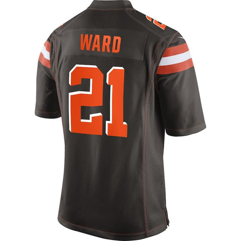 Men's Cleveland Browns Denzel Ward Brown 2018 NFL Draft First Round Pick #2 Game Jersey