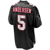 Men's Atlanta Falcons Morten Andersen NFL Pro Line Black Retired Player Football Jersey