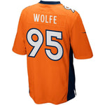 Mens Denver Broncos Derek Wolfe Orange Game Jersey