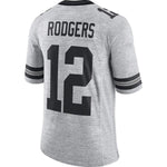 Men's Green Bay Packers Aaron Rodgers Gray Gridiron Gray II Limited Jersey