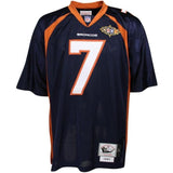 Mens Denver Broncos John Elway Mitchell & Ness Navy Blue Authentic Throwback Jersey