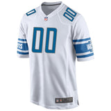 Men's Detroit Lions White Custom Game Jersey