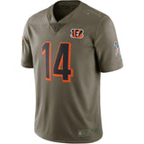 Men's Cincinnati Bengals Andy Dalton Olive Salute To Service Limited Jersey