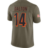 Men's Cincinnati Bengals Andy Dalton Olive Salute To Service Limited Jersey