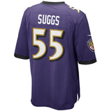 Mens Baltimore Ravens Terrell Suggs Purple Game Jersey