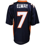 Mens Denver Broncos John Elway Mitchell & Ness Navy Blue Authentic Throwback Jersey