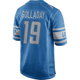 Men's Detroit Lions Kenny Golladay Blue NFL Draft Game Jersey