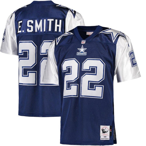 Men's Dallas Cowboys Emmitt Smith Mitchell & Ness Navy 1995 Authentic Throwback Jersey