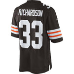 Men's Cleveland Browns Historic Logo Trent Richardson Brown Limited Jersey