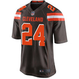 Men's Cleveland Browns Nick Chubb Brown 2018 NFL Draft Pick Game Jersey