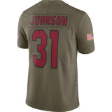 Men's Arizona Cardinals David Johnson Olive Salute To Service Limited Jersey