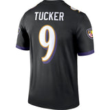 Men's Baltimore Ravens Justin Tucker Black Legend Jersey