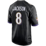 Men's Baltimore Ravens Lamar Jackson Black 2018 NFL Draft Pick Game Jersey