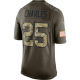 Men's Kansas City Chiefs Jamaal Charles Green Salute To Service Limited Jersey