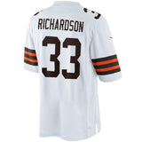 Men's Cleveland Browns Historic Logo Trent Richardson White Limited Jersey