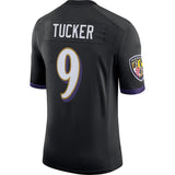 Men's Baltimore Ravens Justin Tucker Black Speed Machine Limited Jersey