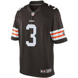 Men's Cleveland Browns Historic Logo Brandon Weeden Brown Limited Jersey