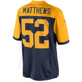 Men's Green Bay Packers Clay Matthews Navy Blue Limited Alternate Jersey