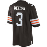 Men's Cleveland Browns Historic Logo Brandon Weeden Brown Limited Jersey