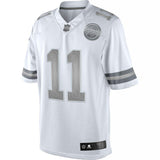Men's Kansas City Chiefs Alex Smith  White Platinum Limited Jersey