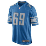 Men's Detroit Lions Anthony Zettel Blue NFL Draft Game Jersey