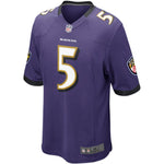 Mens Baltimore Ravens Joe Flacco Purple Game Jersey