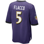 Mens Baltimore Ravens Joe Flacco Purple Game Jersey